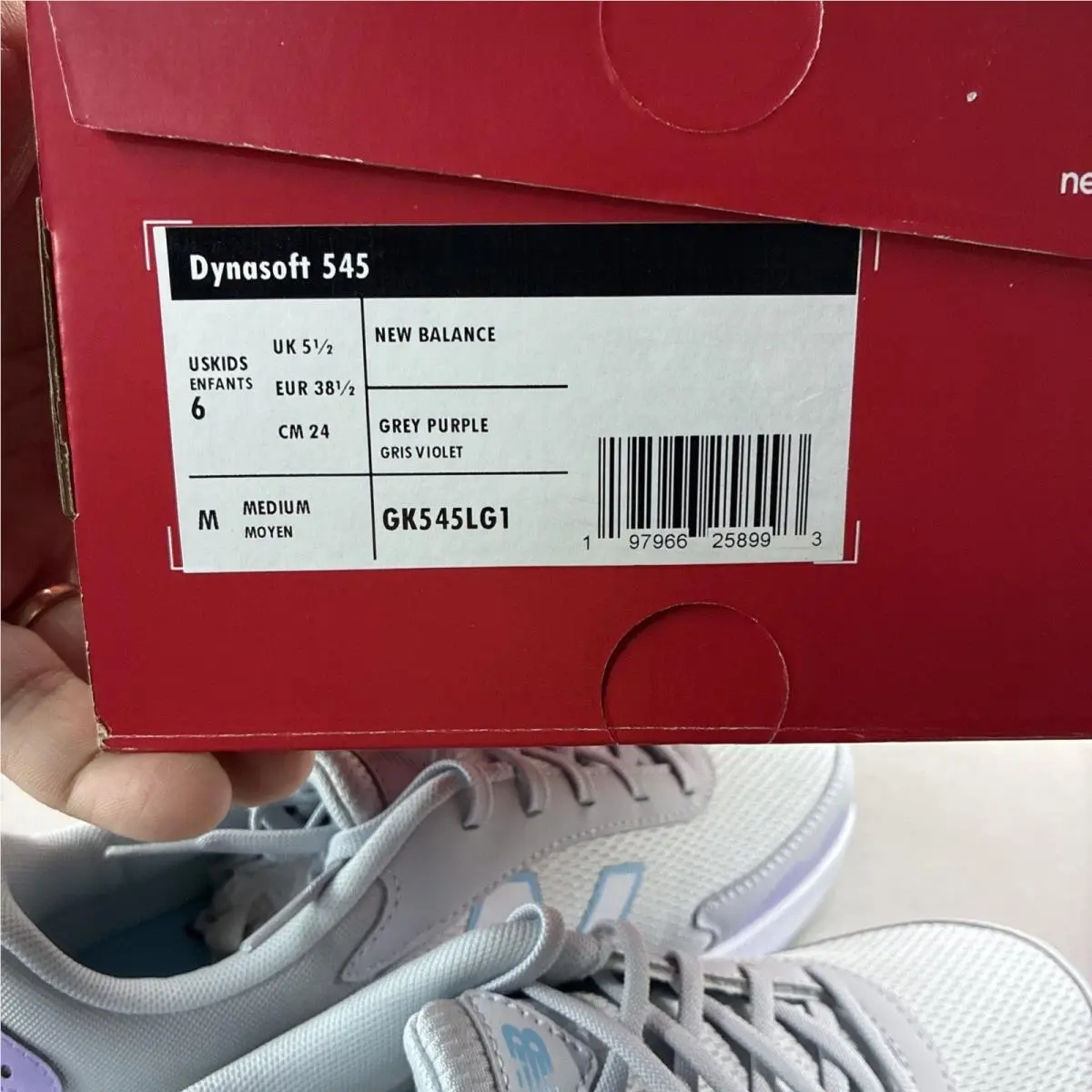 New Balance shoes - Balance Kids Dynasoft 545 - Balance Kids Dynasoft - Granite/Lilac Glo 5