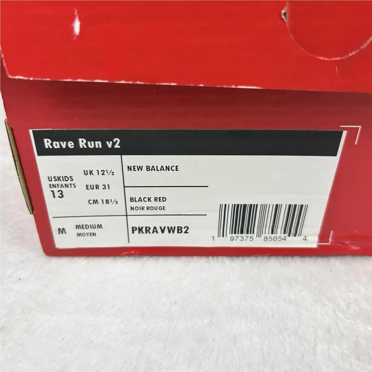 New Balance shoes - PKRAVWB2 - PKRAVWB2 - Red/Black/White (UPC: 0197375856544) 12