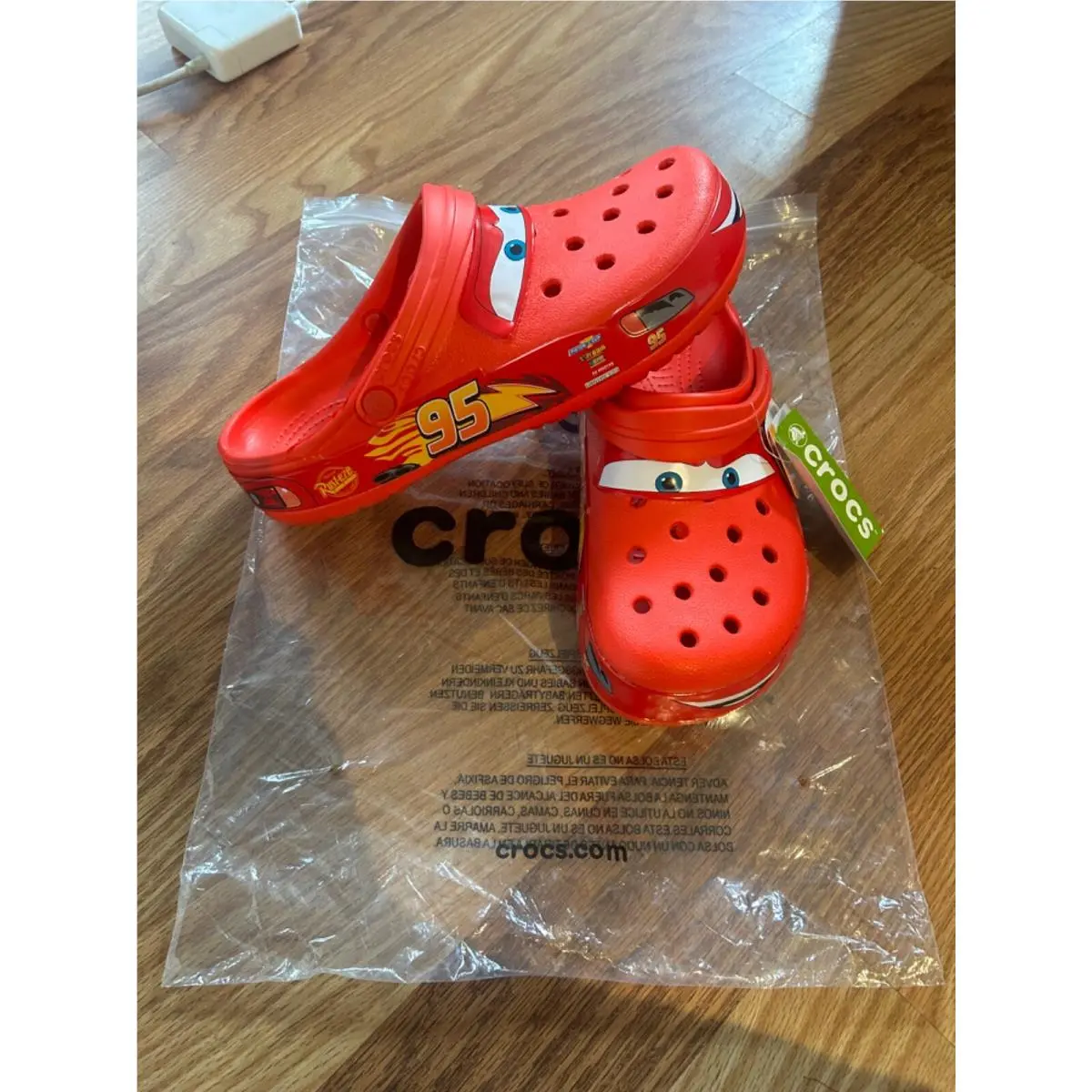 Crocs Classic Clog Cars Lightning Mcqueen Disney Sizes 4-12M Dont Lightup