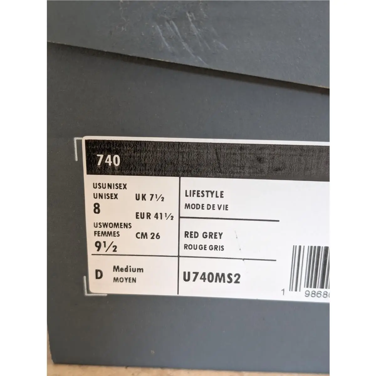 New Balance shoes - New Balance 740 - WR740SO - Silver, Burgundy 8