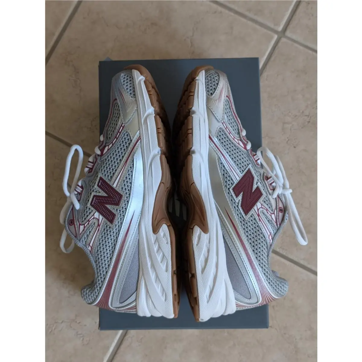 New Balance shoes - New Balance 740 - WR740SO - Silver, Burgundy 4
