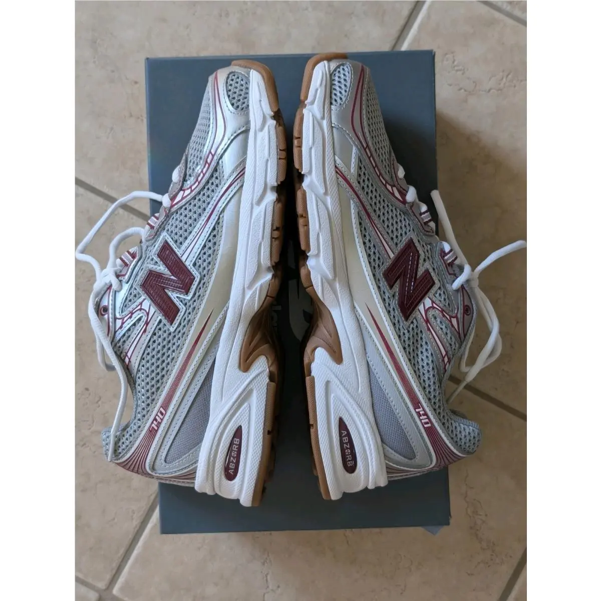 New Balance shoes - New Balance 740 - WR740SO - Silver, Burgundy 5