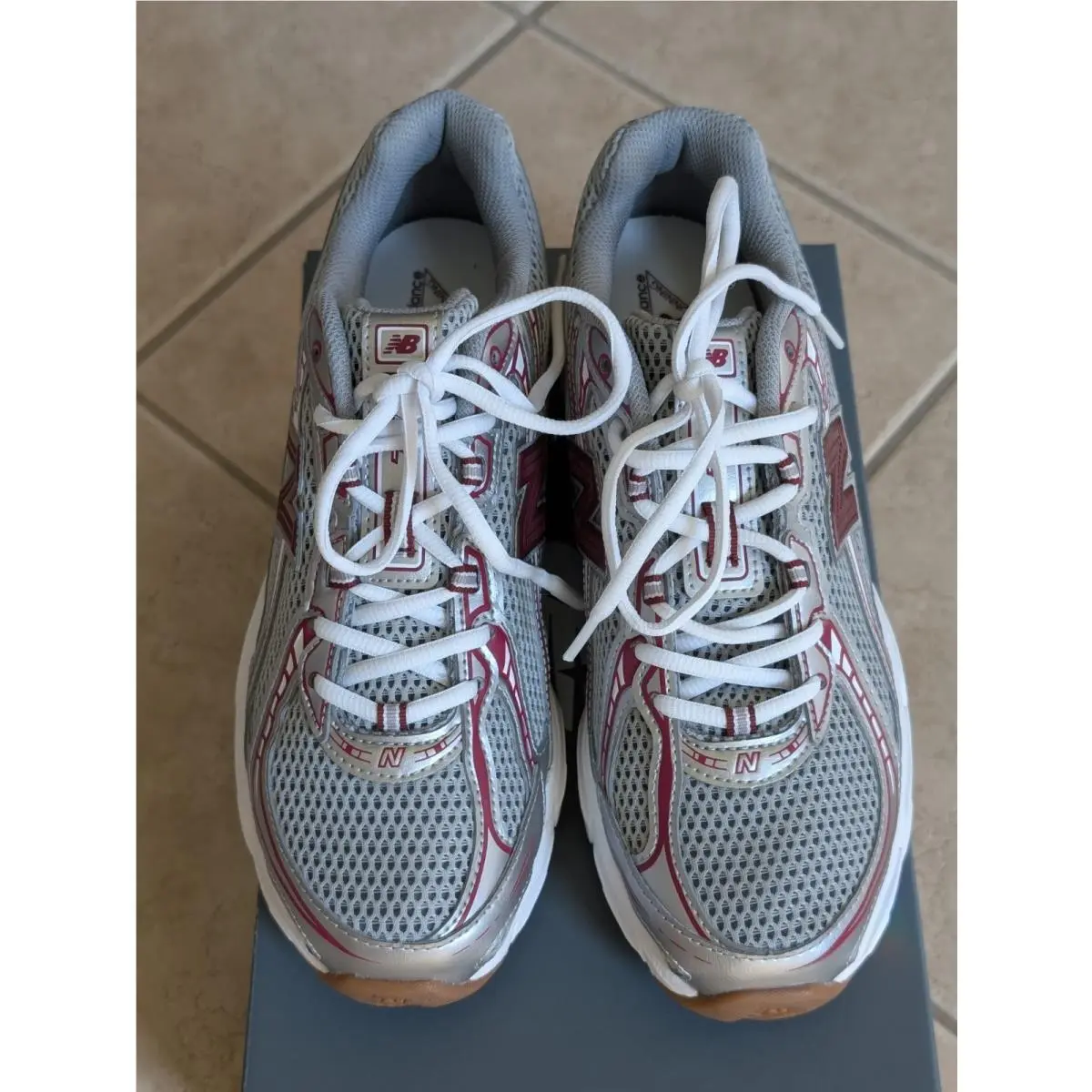 New Balance shoes - New Balance 740 - WR740SO - Silver, Burgundy 6