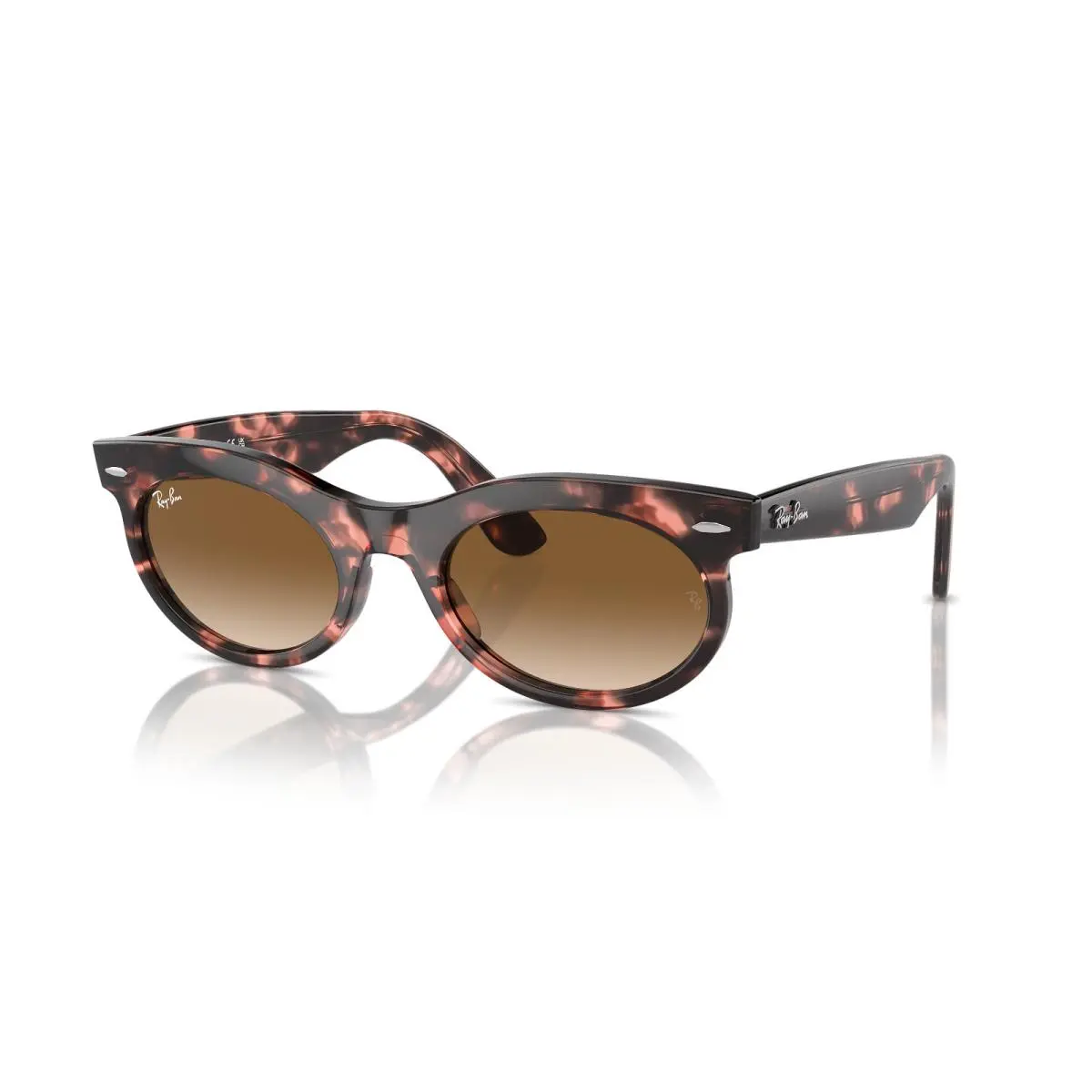 Ray-ban Wayfarer Oval Sunglasses Unisex OS Clear Brown Gradient Lens GBO4320 by Ray-Ban