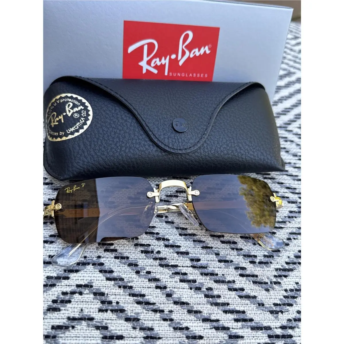 Ray-ban RB3928 Gold / Dark Brown Polarized Lens 54mm Sunglasses by Ray-Ban