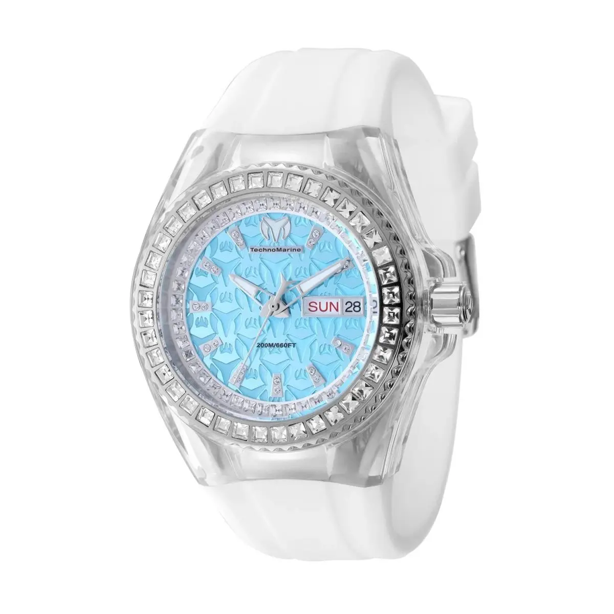 Technomarine TM-125039 Quartz Watch Light Blue Dial Silicone 40mm Lady by TechnoMarine