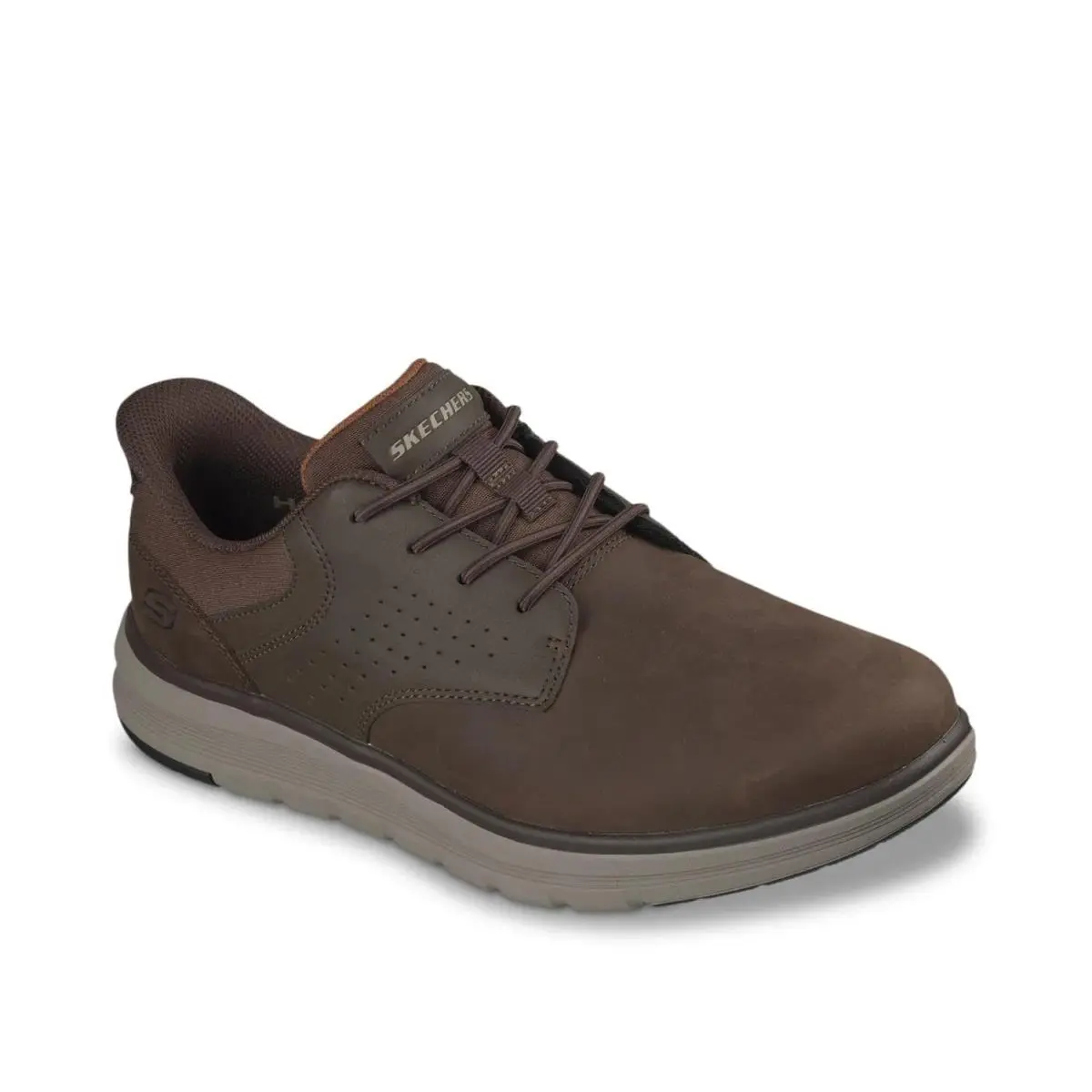 Men`s Casual Shoes  Hands Free Slip Dark Brown by Skechers
