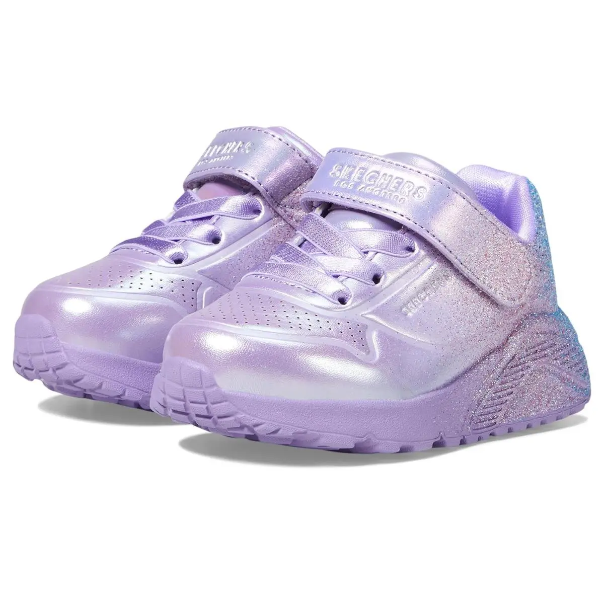 Girl`s Shoes Skechers Kids Uno Lite - Metallic Sparkle 310394N Toddler