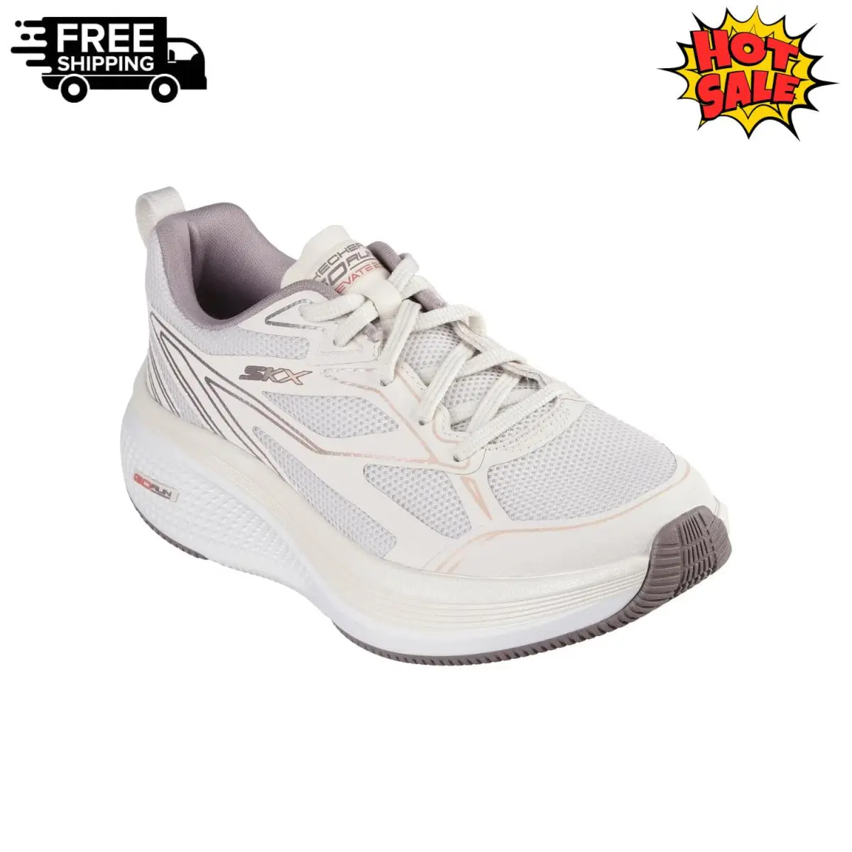 Skechers shoes - Black Synthetic/Purple Trim 7