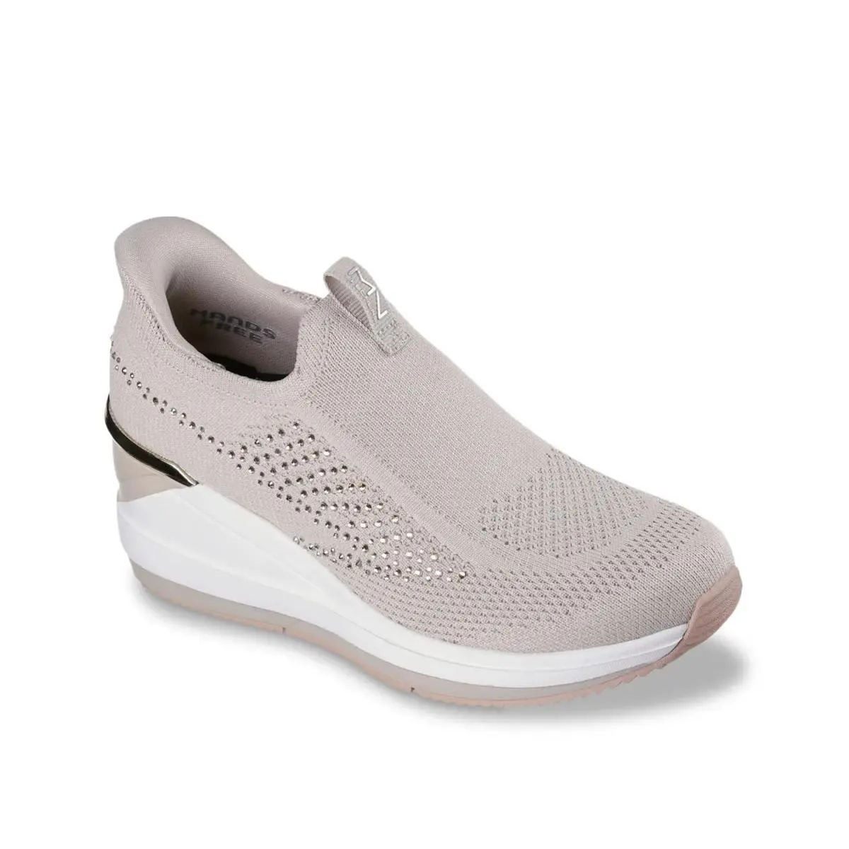 Women`s Casual Shoes  Triple Wedge Milee Wedge Slip Taupe by Skechers