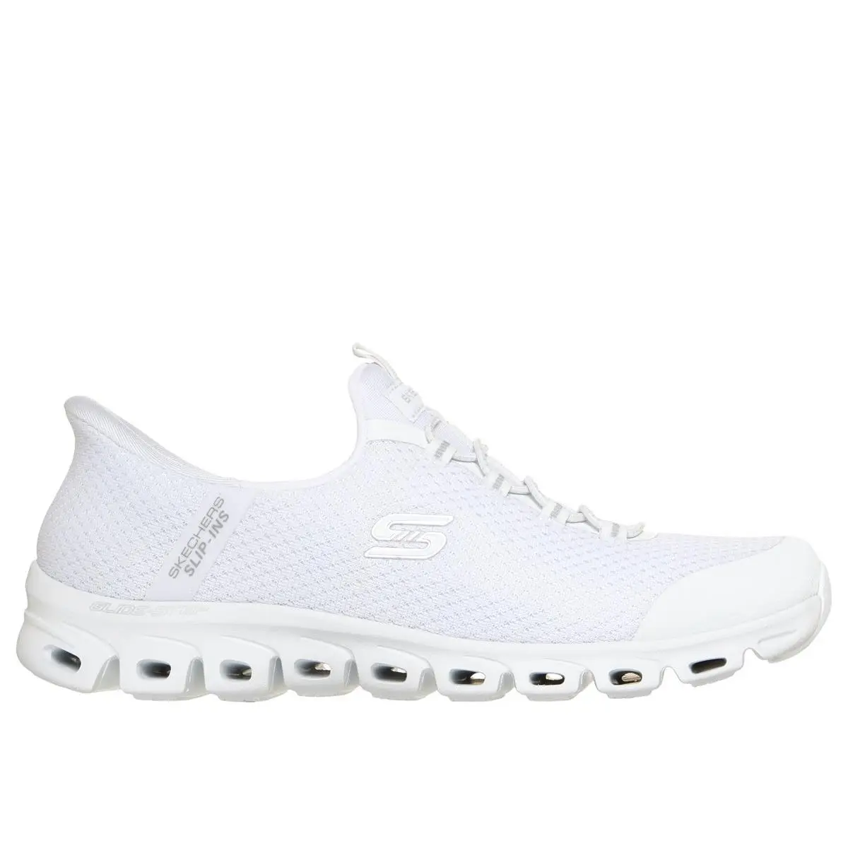Women`s Slip-ins: Glide-step - Pursuit White/silver - 104547-WSL White by Skechers