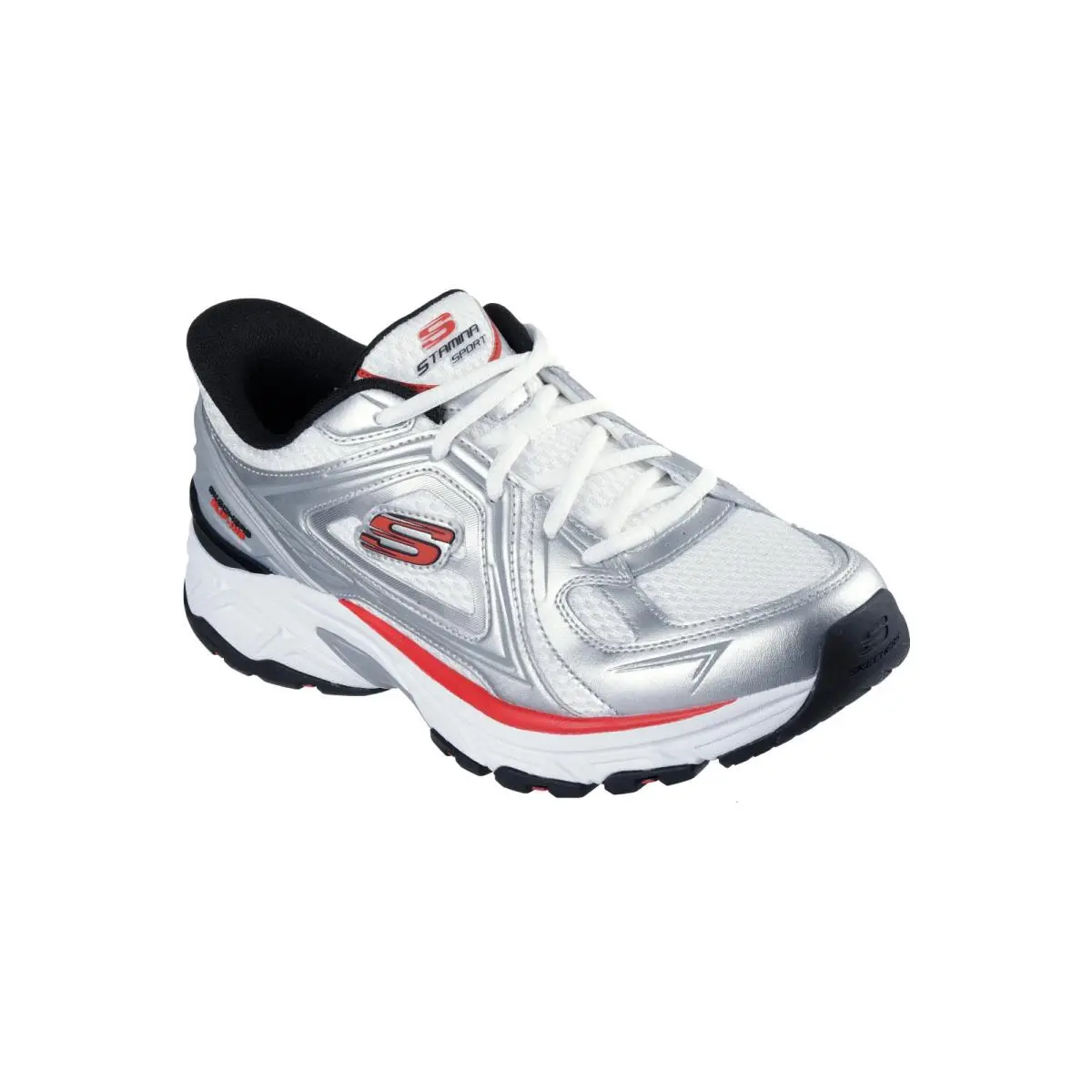Skechers shoes - Skechers Stamina - Stamina - White with Red 2