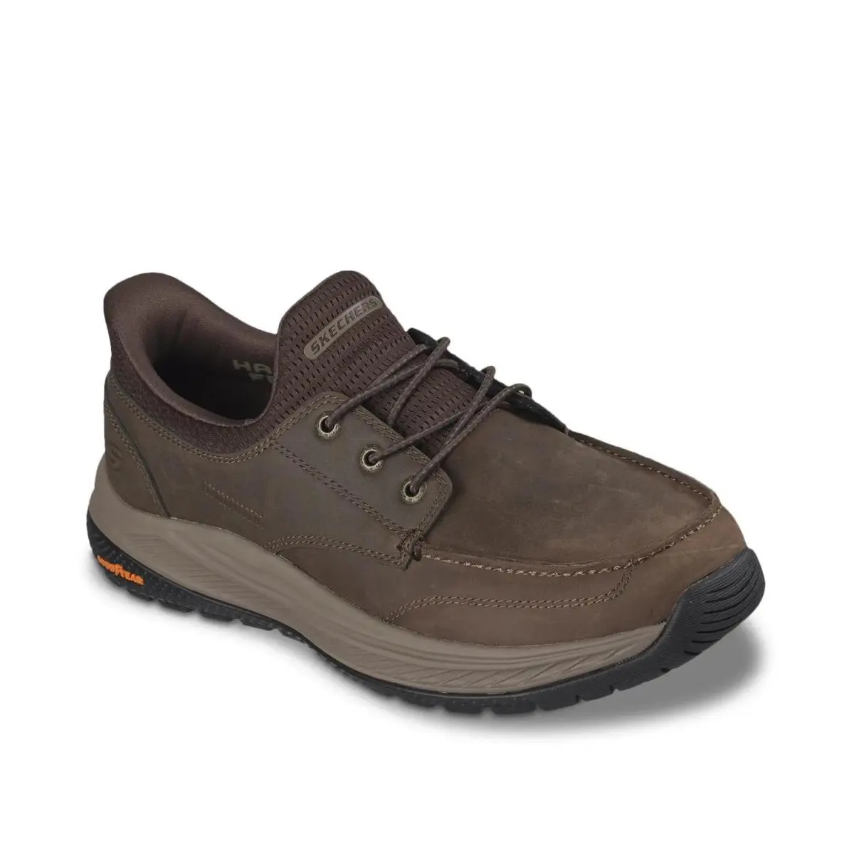 Men`s Casual Shoes  Slip Dark Brown by Skechers