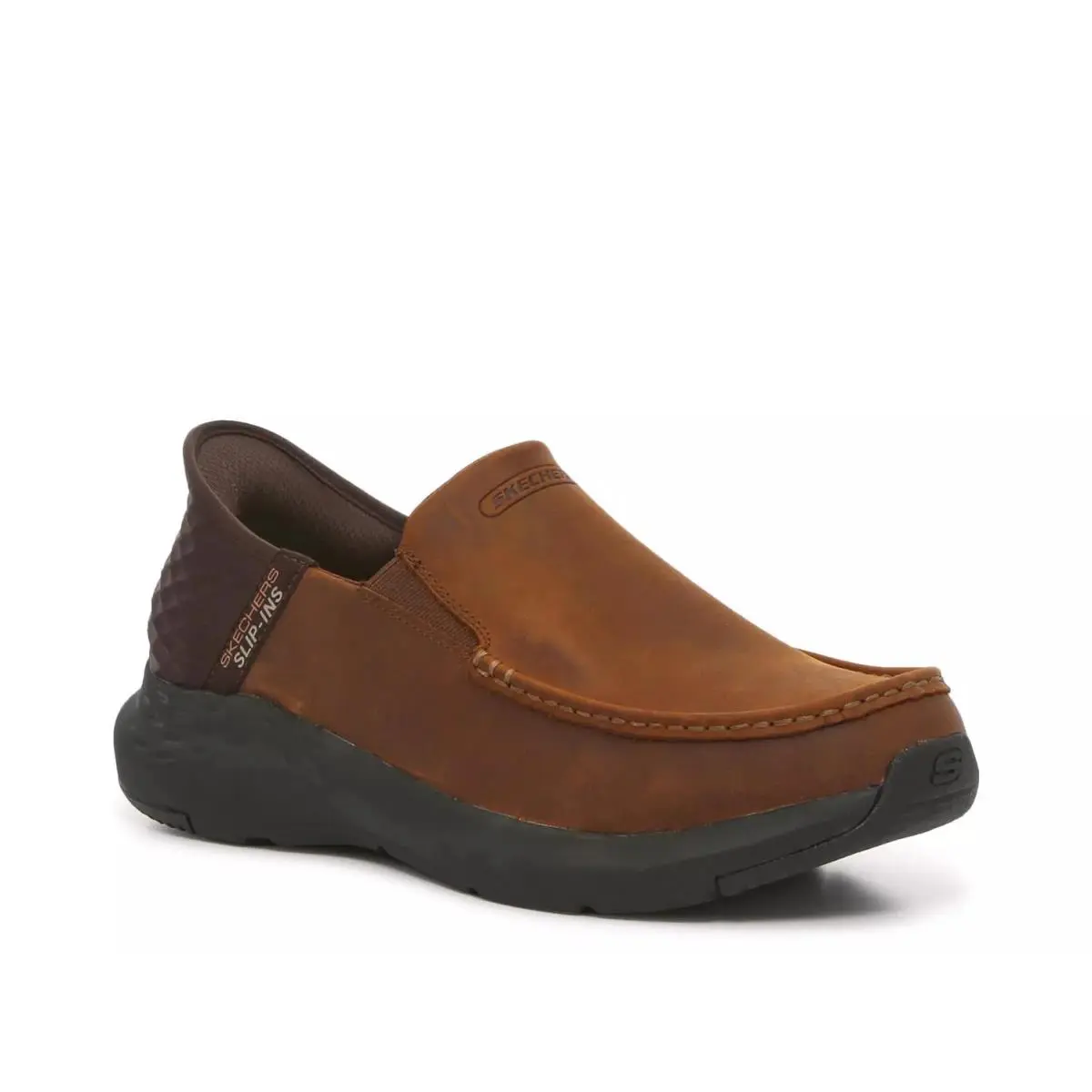 Men`s Casual Shoes  Hands Free Slip Dark Brown by Skechers