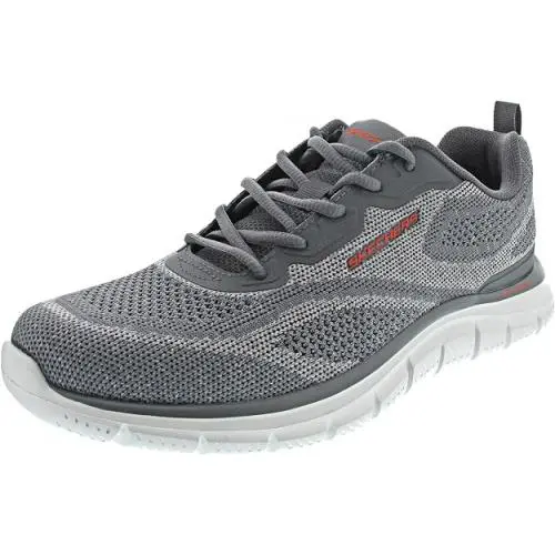 Men`s Track Trainers Charcoal Knit by Skechers