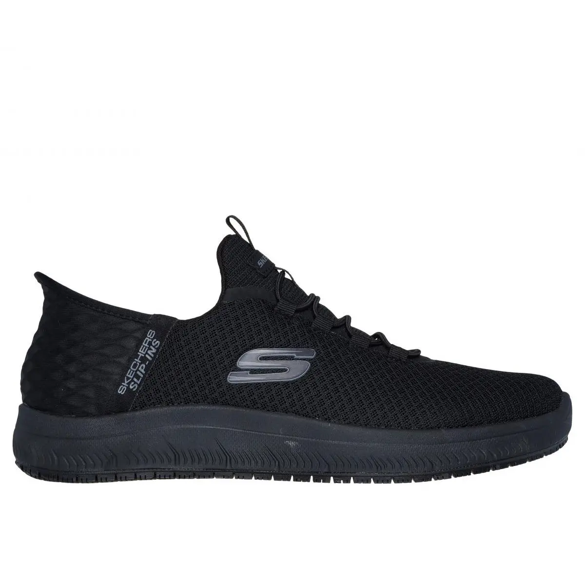 Skechers Work Men`s Slip-ins Summits - Coslin Soft Toe EH Work Shoe Black - 2002