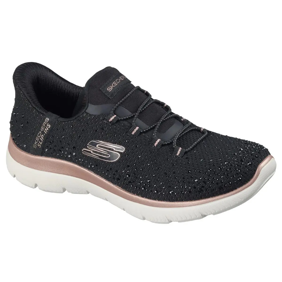 Skechers shoes - Skechers Slip Ins Summit Brillant Shine Sneaker - Black 6