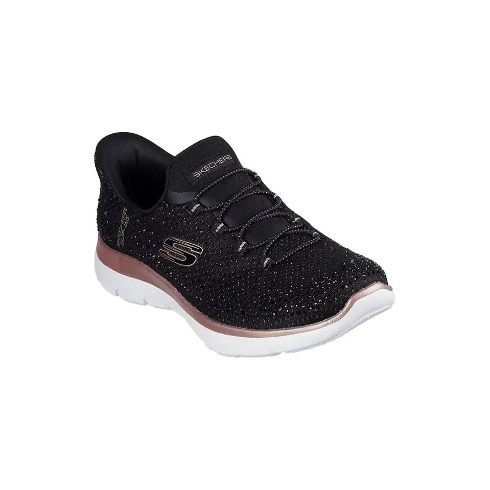Skechers shoes - Skechers Slip Ins Summit Brillant Shine Sneaker - Black 7