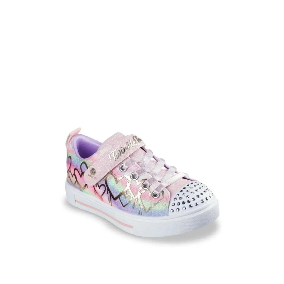 Girls` Shoes  Twinkle Toes Twinkle Sparks Ombre Love Sneaker Light Pink by Skechers