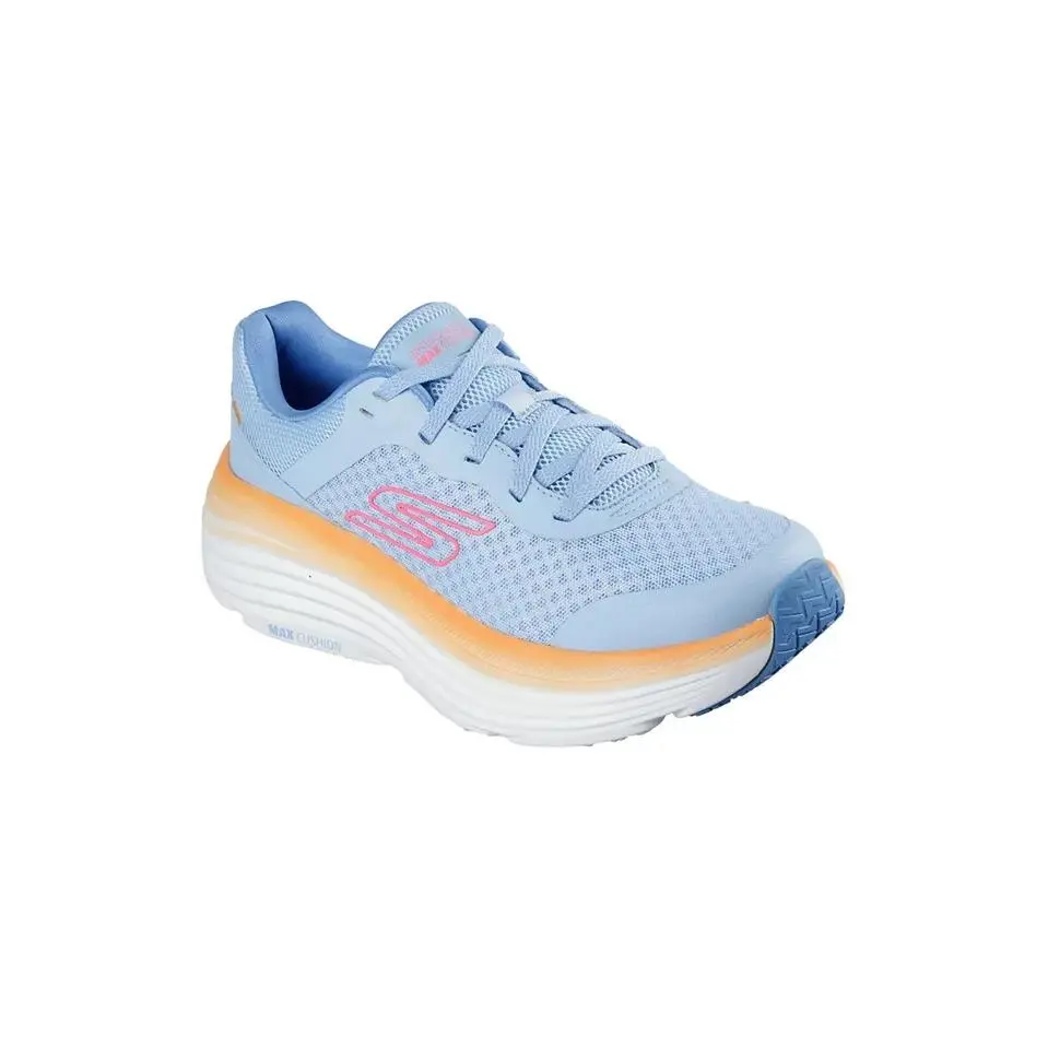 Women`s Skechers Max Cushioning Endeavour Walking Sneakers Comfort Blue /orange