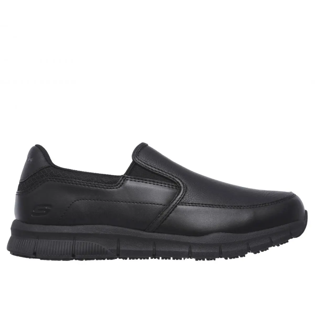 Work Men`s Relaxed Fit Nampa - Groton SR Slip Resistant Work Shoe Black by Skechers