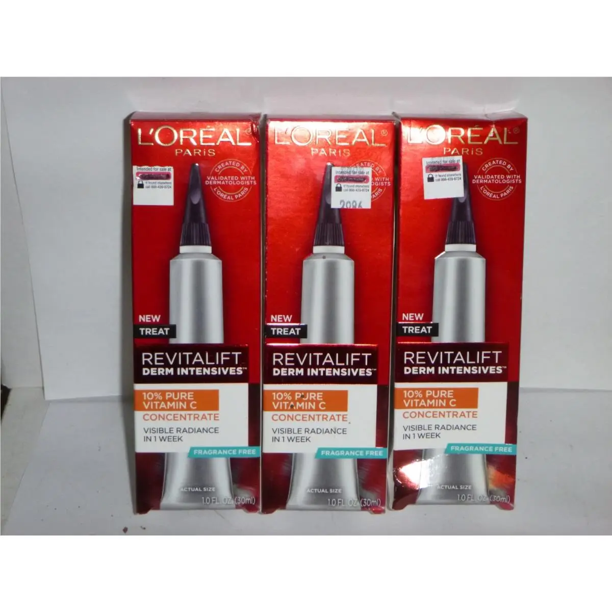 3 L`oreal Paris Revitalift Derm Intensives 10% Pure Vitamin C Concentrate 1Oz by L'Oréal