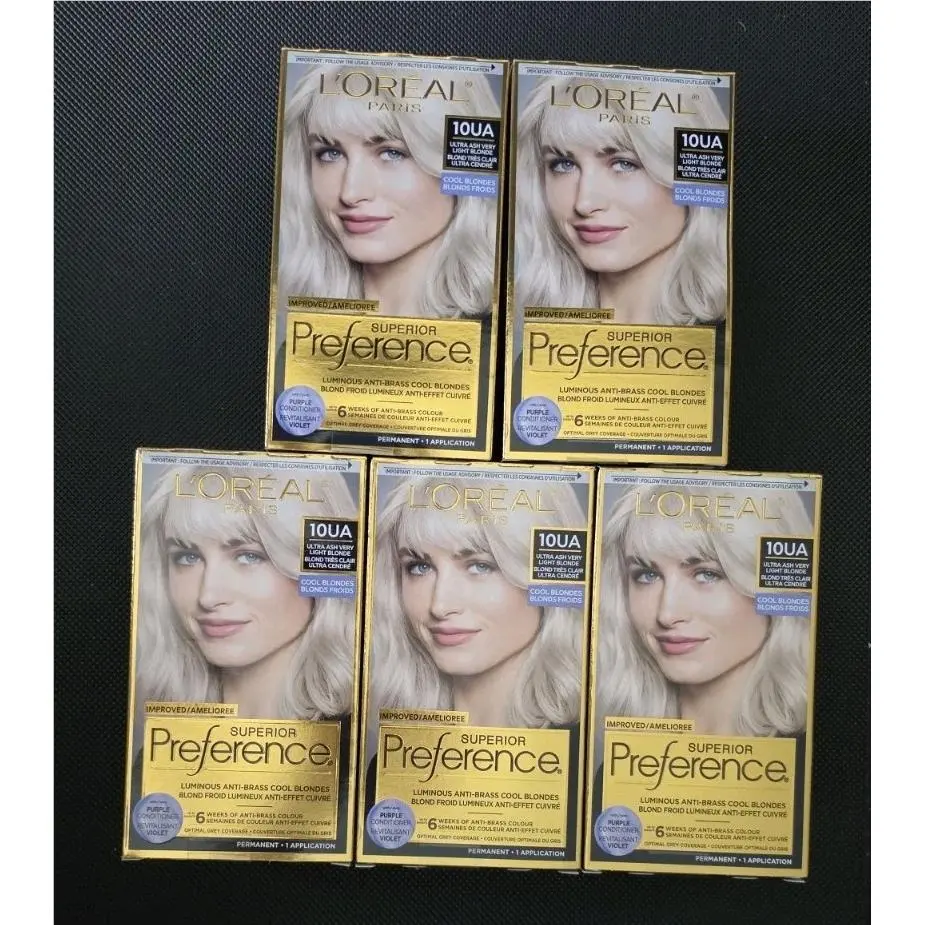 5 Loreal Paris Superior Preference Hair Color 10UA Ultra Ash Very Light Blonde by L'Oréal