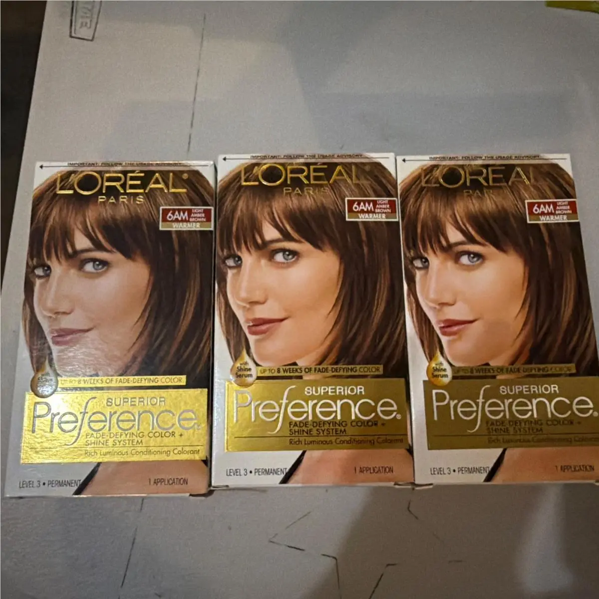 L`oreal Paris Superior Preference Fade-defying Hair Color 6AM Light Amber Brown by L'Oréal