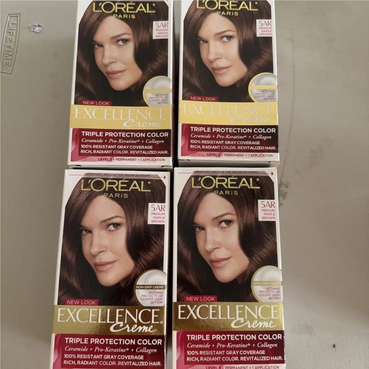 L`oreal Paris Excellence 3 Protection Permanent Hair Color Medium Brown 5AR by L'Oréal
