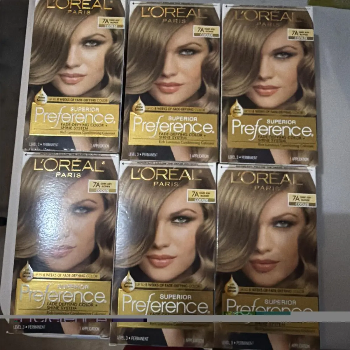 L`oreal Paris Superior Preference Fade Defying Hair Color Dark Ash Blonde 7A by L'Oréal