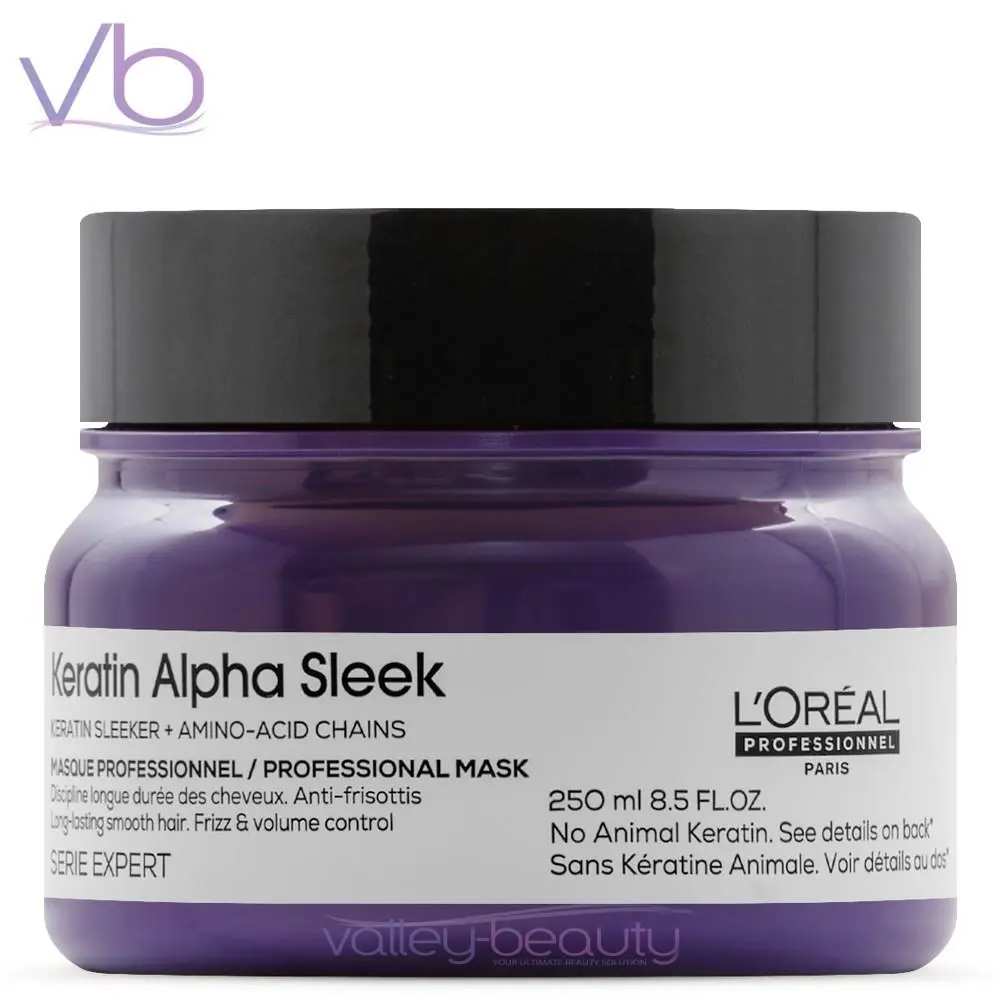 L`oreal Keratin Alpha Sleek Mask Long-lasting Frizz Volume Control 250ml by L'Oréal