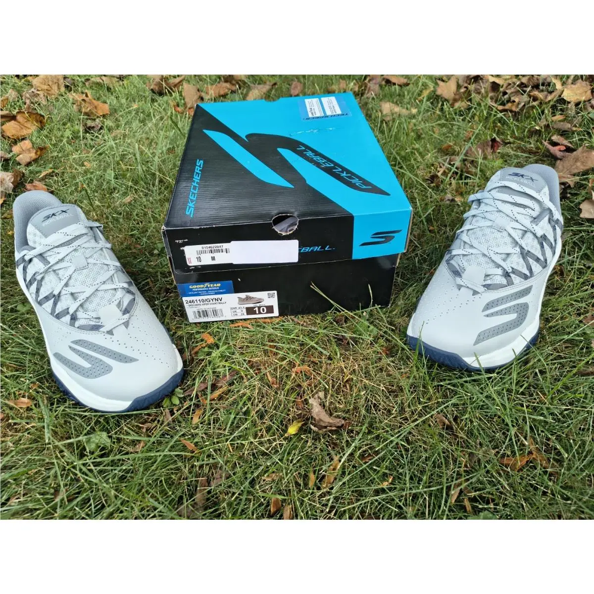 Skechers shoes - Skechers # 10 Viper Court Rally Pickleball - 246110 - Gray 12