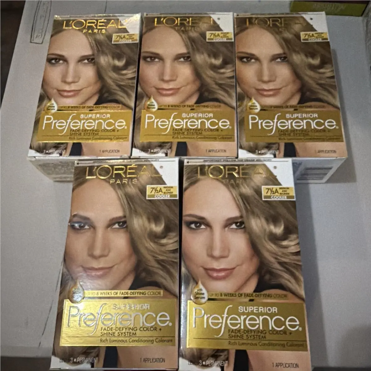 L`oreal Paris Superior Preference Hair Color 7 1/2A Med Ash Blonde Cooler by L'Oréal