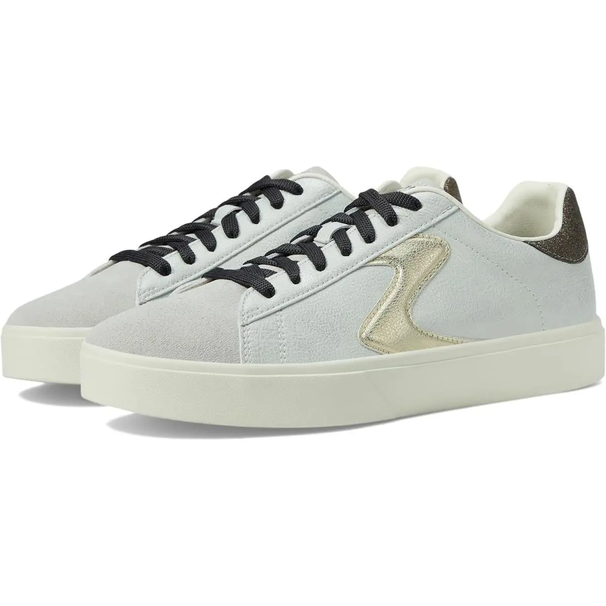 Skechers Women`s Court Classics Eden Lx Distressed Sneakers - Light Grey Size 11