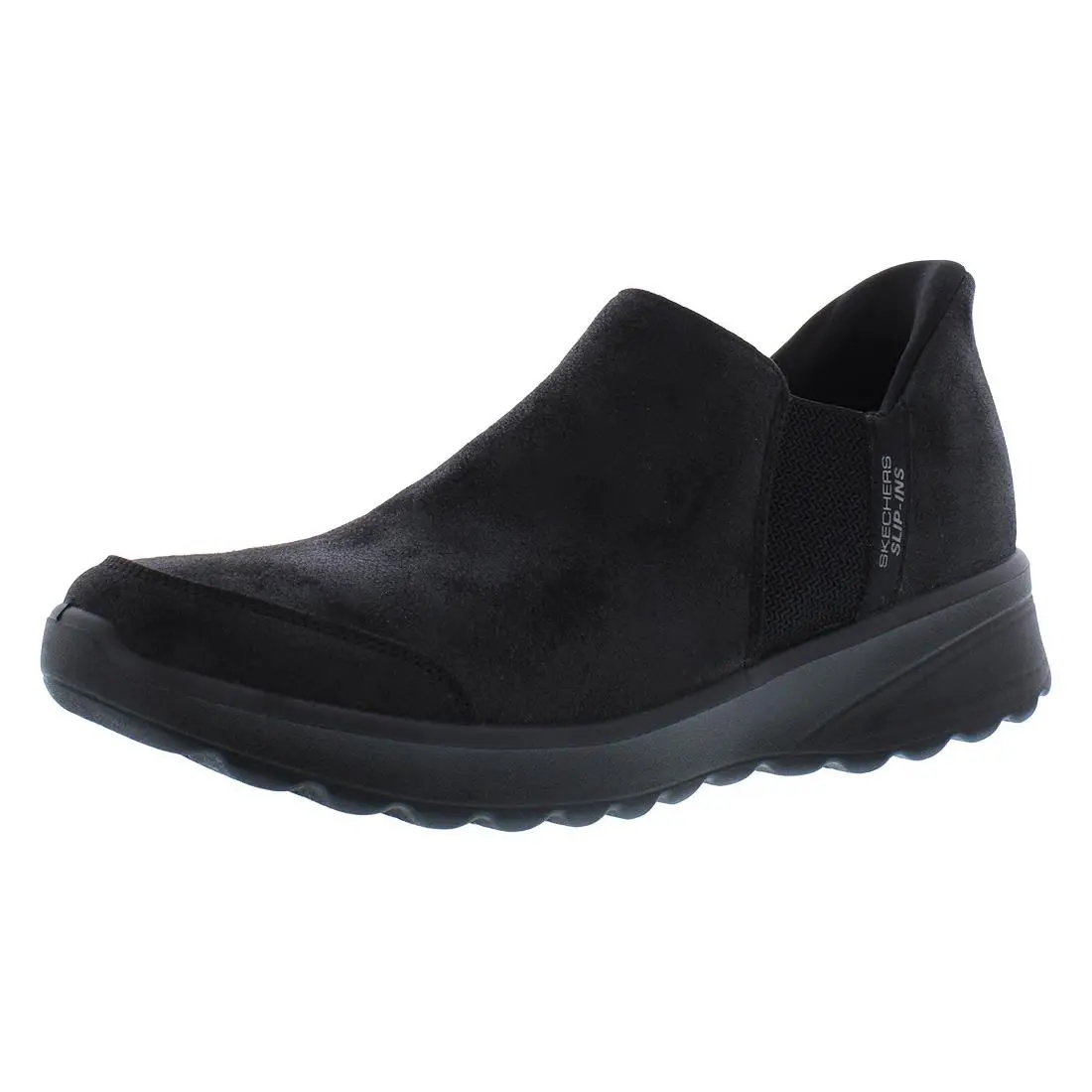 Skechers Lovely Vibe Autumn Leaves Slip On Womens Shoes Size 8.5 Color: Black