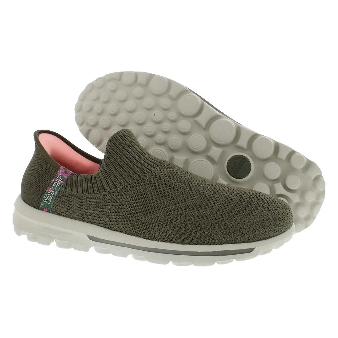Go Walk Travel Tahiti Sunset Slip On Womens Shoes Size 11 Color: Olive by Skechers