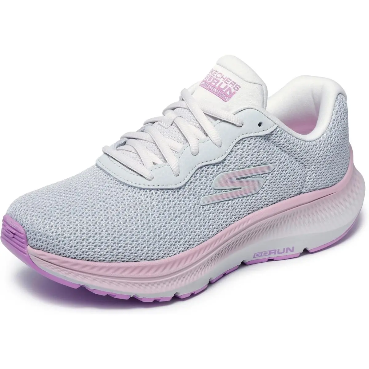 - Womens Go Run Consistent 2.0 - Fast Pace Slip On Shoes - Gray/purple by Skechers