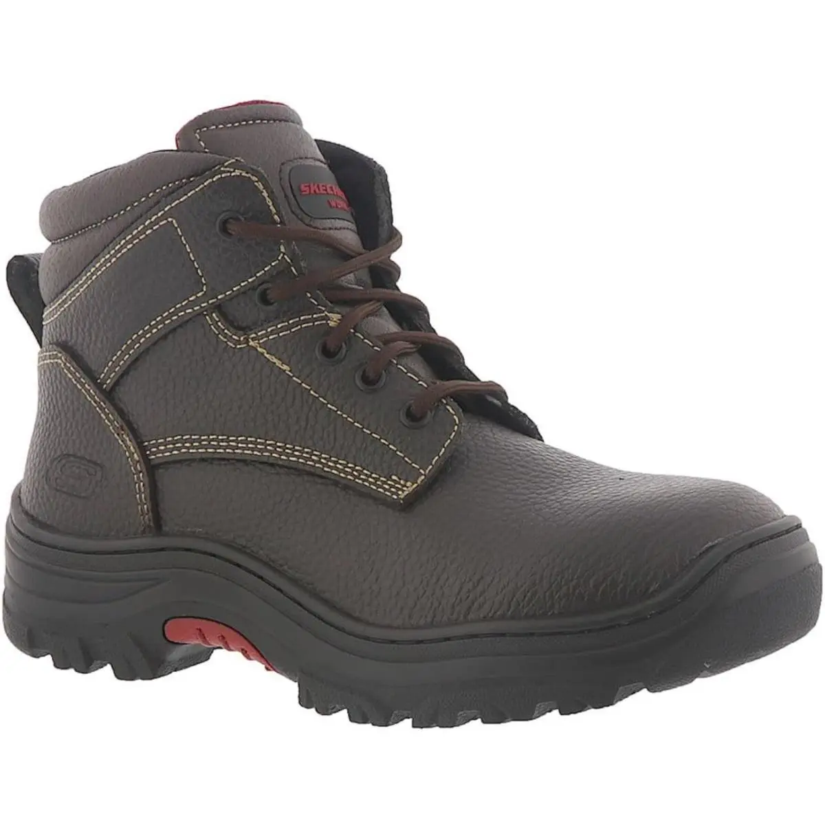 Skechers Mens Burgin Congaree Construction Shoe Brown 7.5 - Brown - 7.5 US
