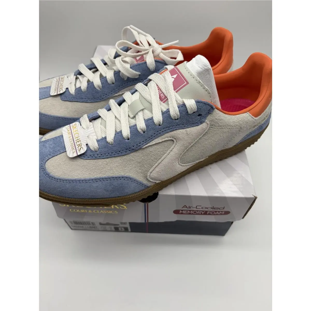 Skechers shoes - Skechers Court - Court - 185234 - Light Blue/Multi (UPC: 198376094430) 12