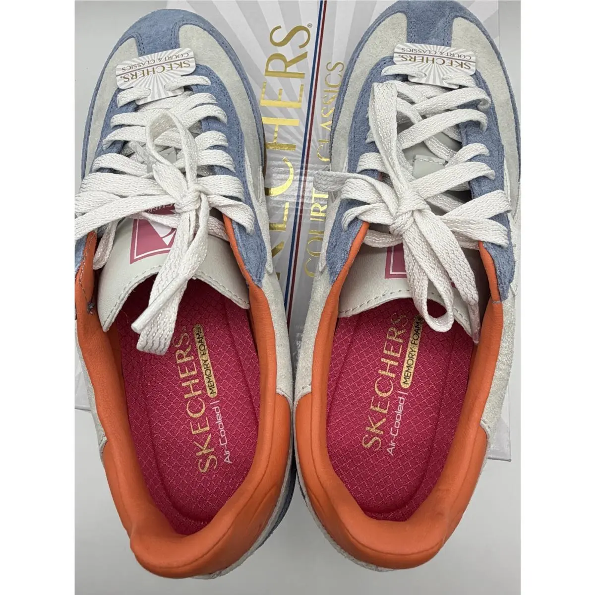 Skechers shoes - Skechers Court - Court - 185234 - Light Blue/Multi (UPC: 198376094430) 7