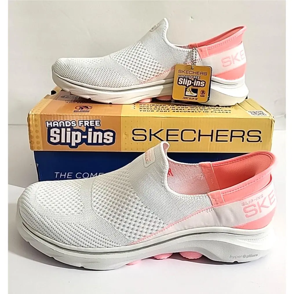 Skechers shoes - Skechers Go Walk 7 Mia 125231 - 125231 - White & Pink (UPC: 196989975399) 1