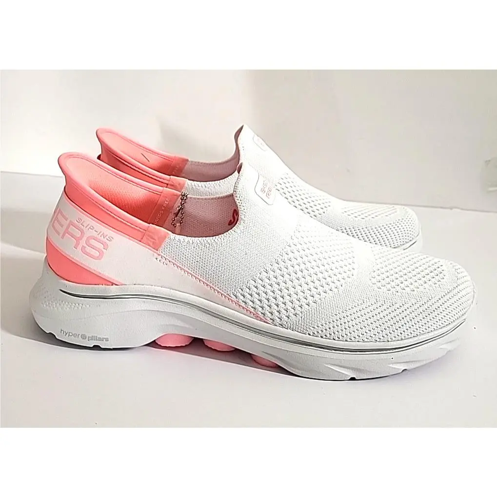 Skechers shoes - Skechers Go Walk 7 Mia 125231 - 125231 - White & Pink (UPC: 196989975399) 3
