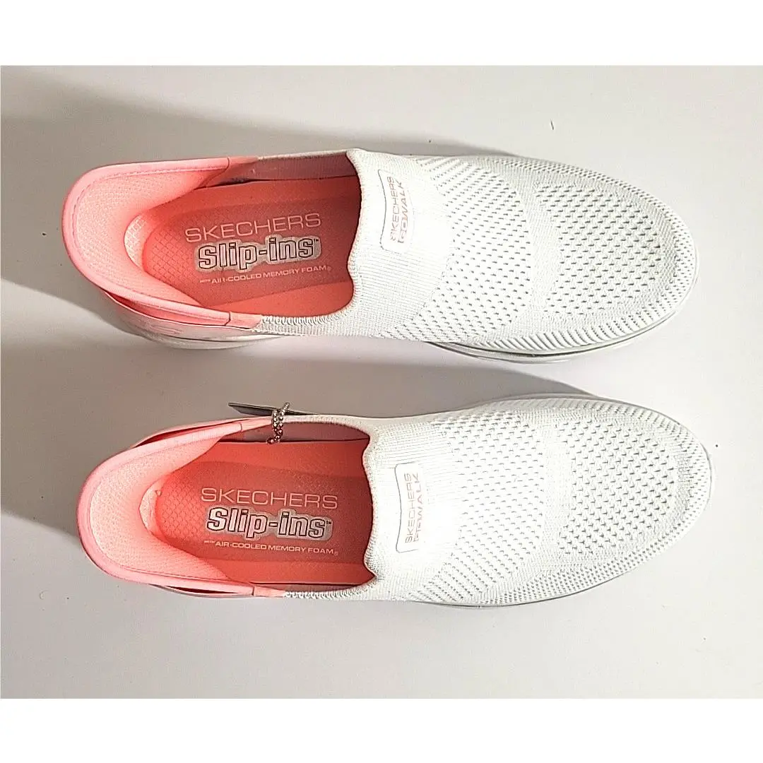Skechers shoes - Skechers Go Walk 7 Mia 125231 - 125231 - White & Pink (UPC: 196989975399) 4