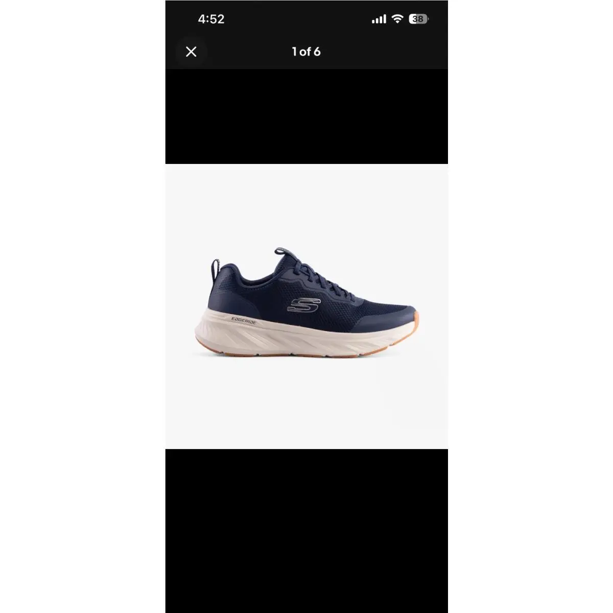 Skechers Edgeride Rekze Mens Synthetic Lace-up Navy/white Fitness Trainers