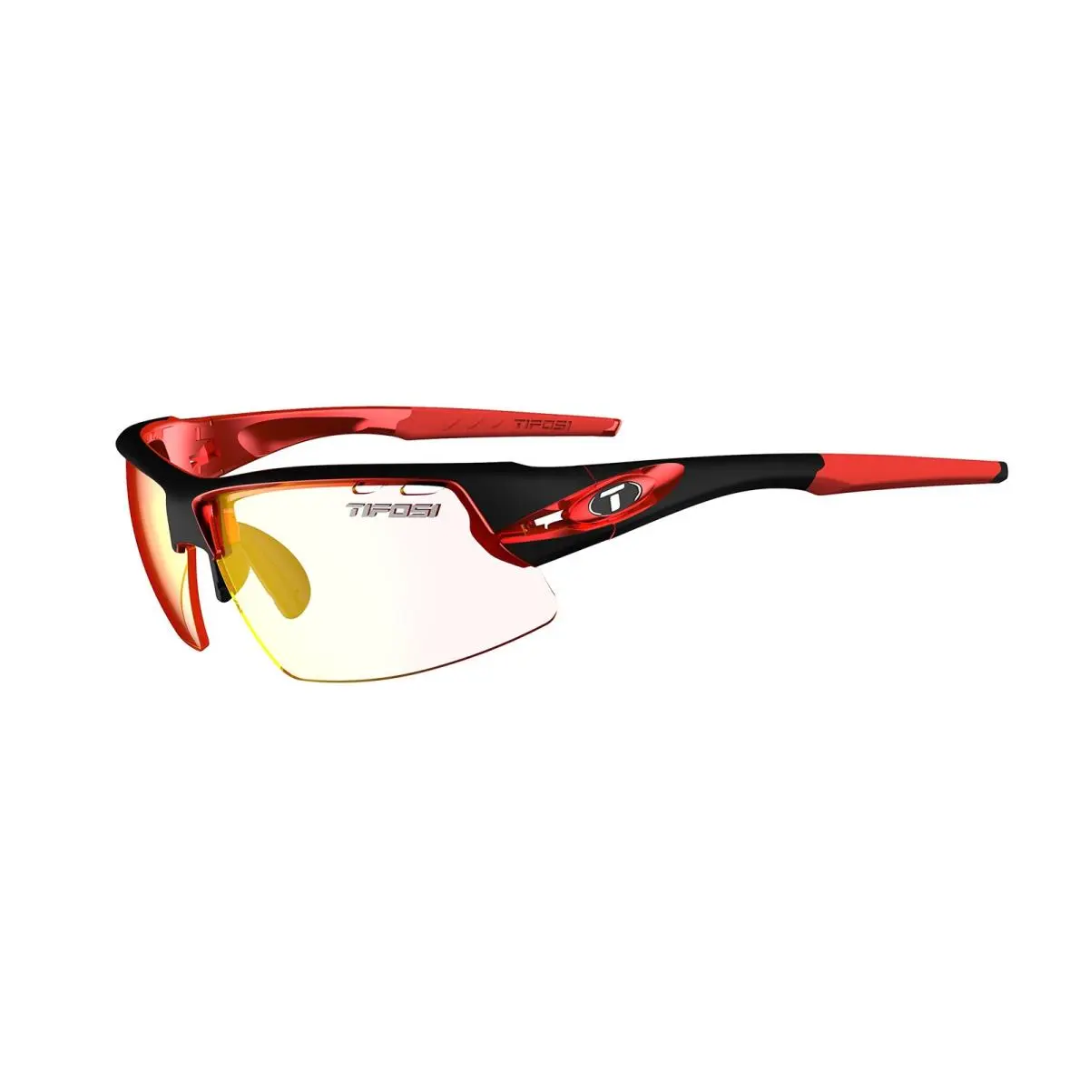 Tifosi Optics Crit Sunglasses Black/red W/clarion Red Fototec Lenses