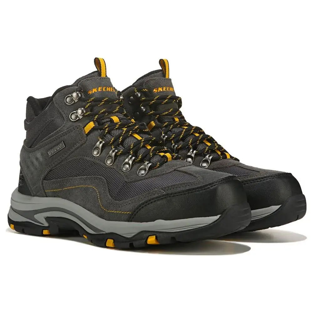 Trego Pacifico Waterproof Relaxed Fit Hiking Boots Gray Sz 10 by Skechers
