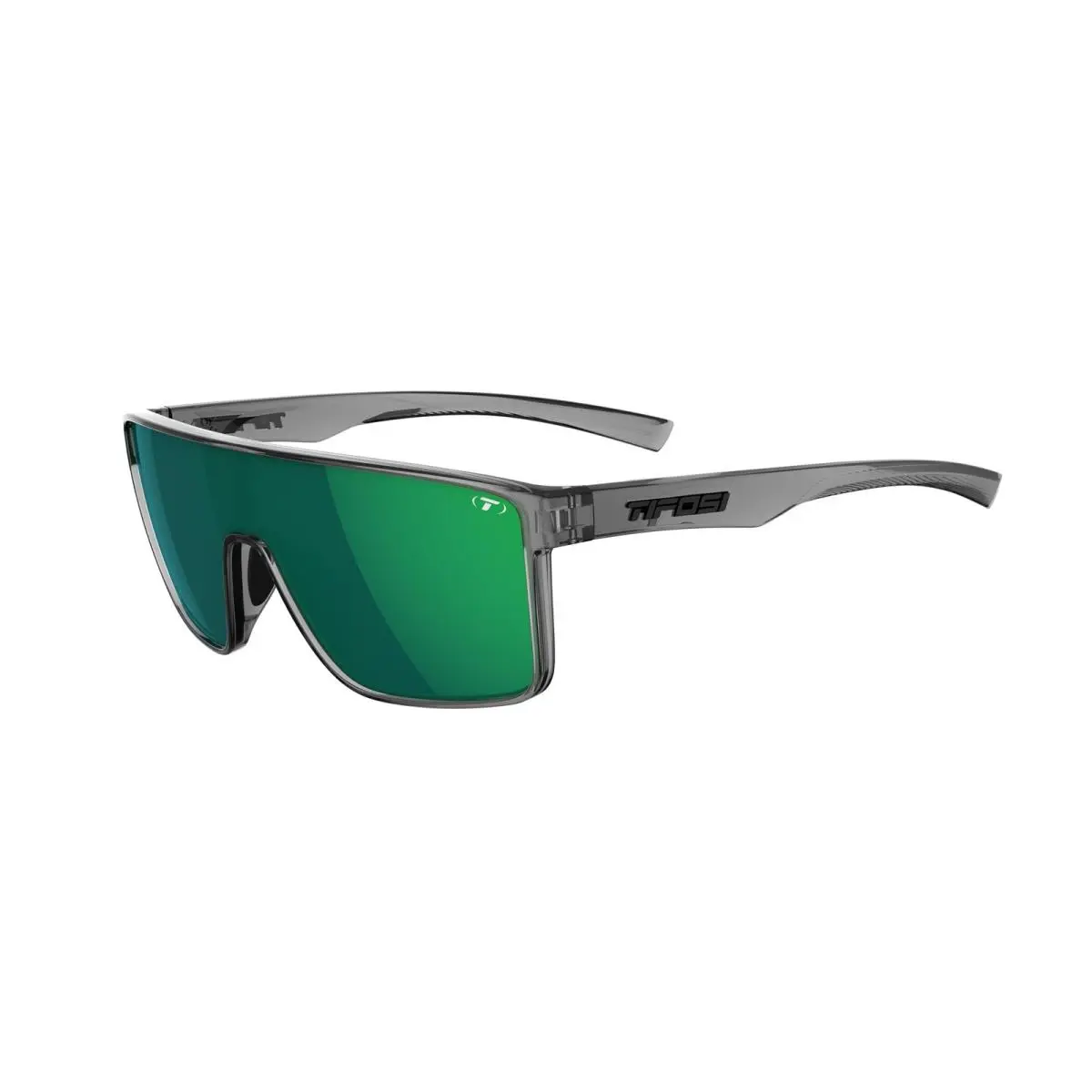 Tifosi Sanctum Sunglasses Crystal Smoke Green Mirror Polarized