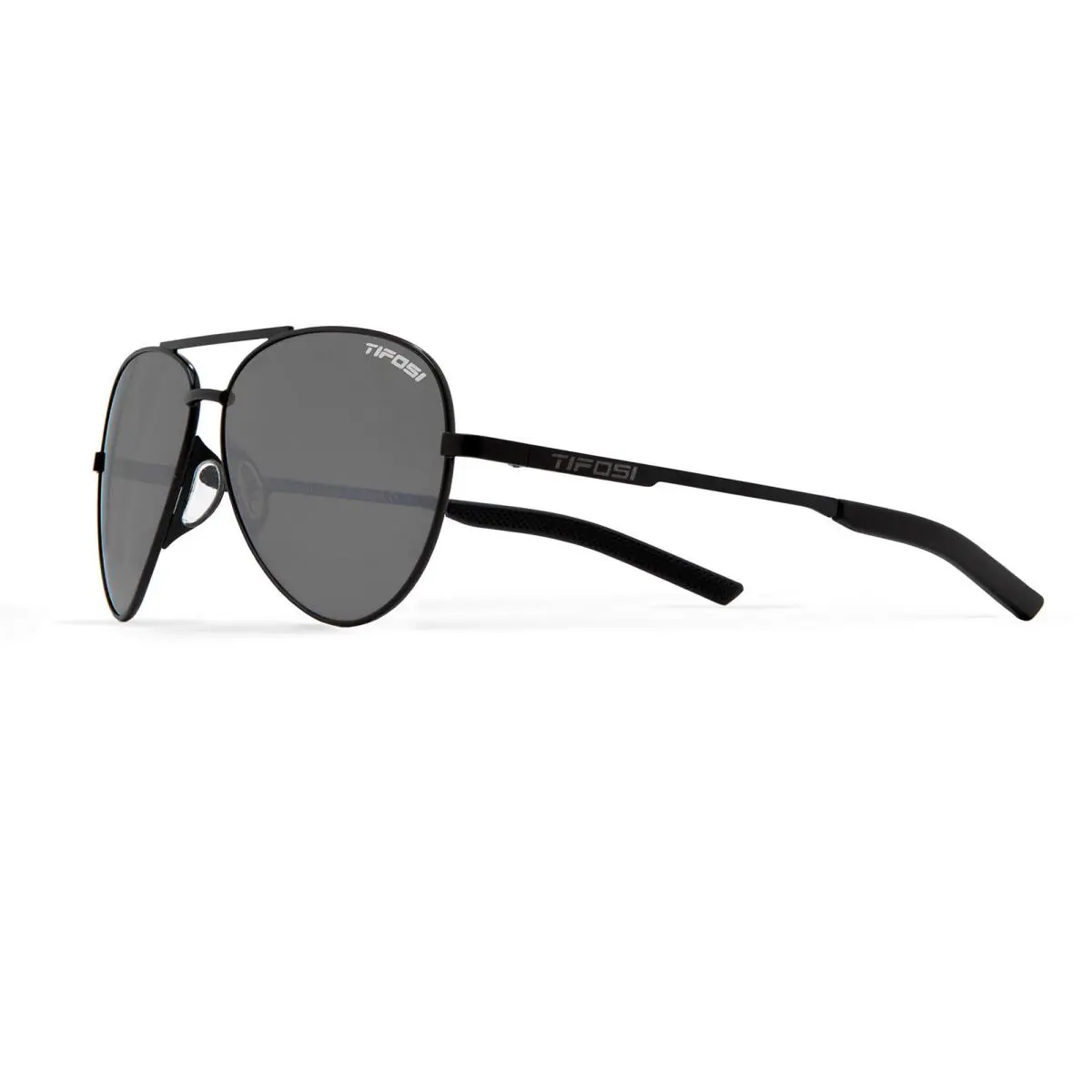 Tifosi Optics Shwae Aviator Sunglasses Satin Black Smoke