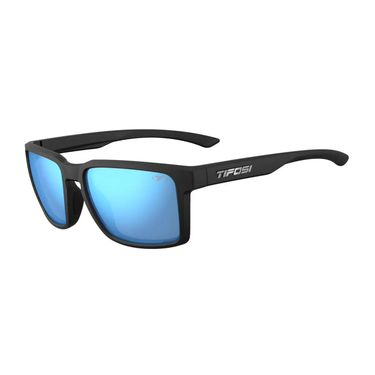 Tifosi Optics Sylo Sunglasses Matte Black Smoke Bright Blue Mirror