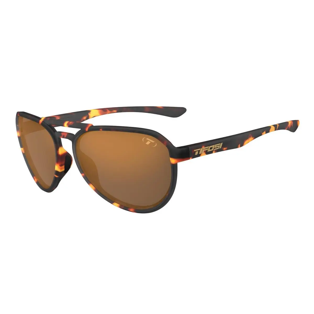 Tifosi Optics Selca Sunglasses Matte Tortoise Brown Polarized